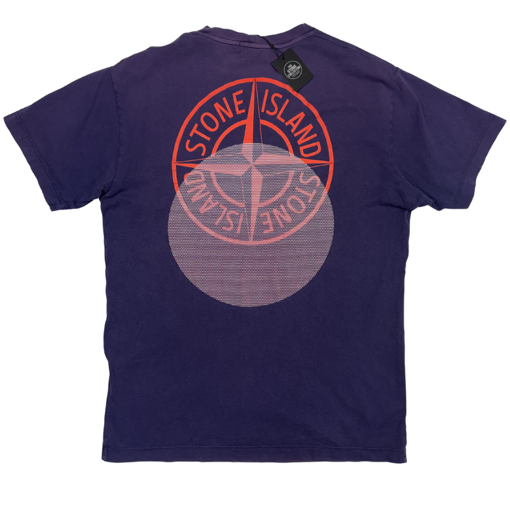 Camiseta Stone Island morada manga corta- talla L