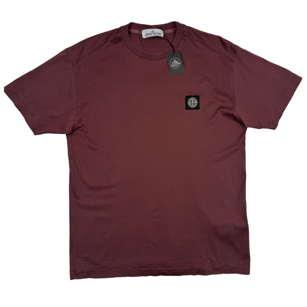 Camiseta Stone Island burdeos manga corta - talla M