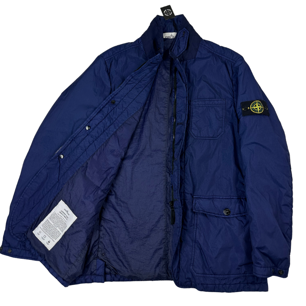 ABRIGO GARMENT DYED CRINKLE REPS NY STONE ISLAND - talla XXL