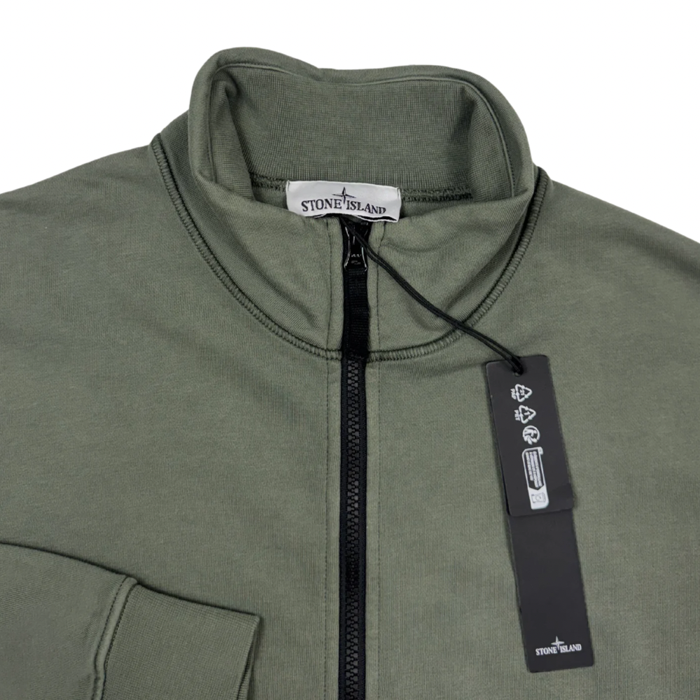 Sudadera con cremallera Stone Island verde - talla 2XL