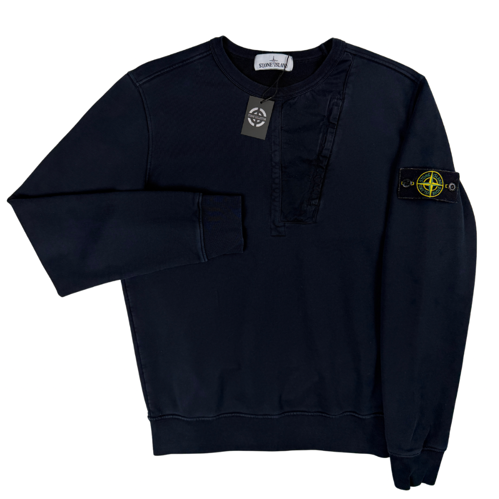 SUDADERA CUELLO REDONDO CON BOLSILLO STONE ISLAND - talla M