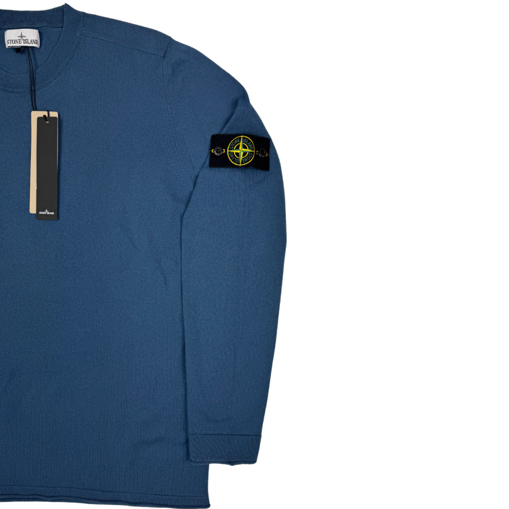 Jersey Stone Island cuello redondo azul petróleo - talla 2XL