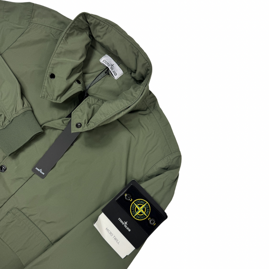 Chaqueta Stone Island Micro Twill verde - talla L/XL