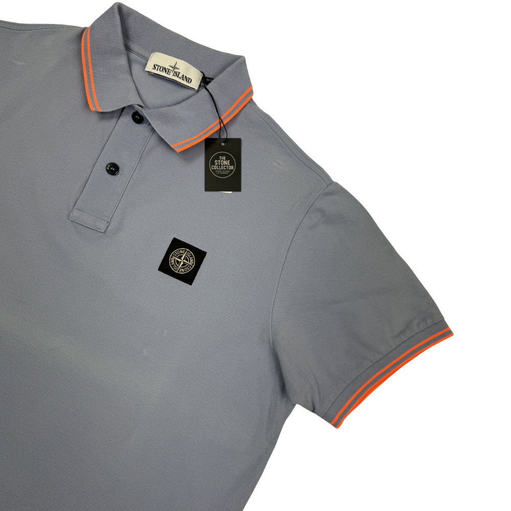 Polo Stone Island morado manga corta - talla XL