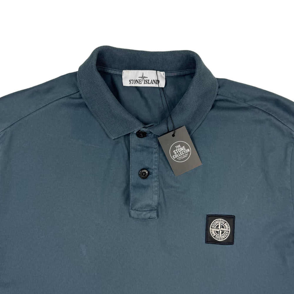 Polo Stone Island Azul grisáceo manga corta - talla L