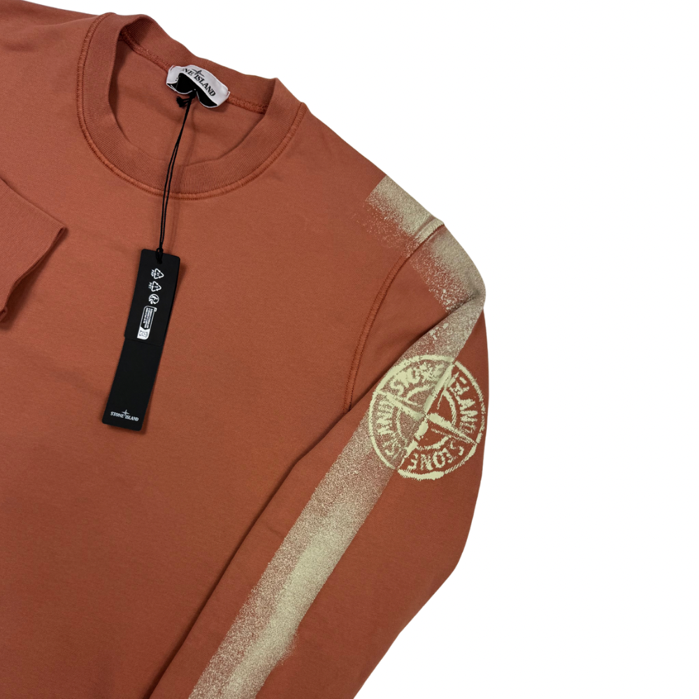 Sudadera cuello redondo Stone Island terracota - talla XL/2XL