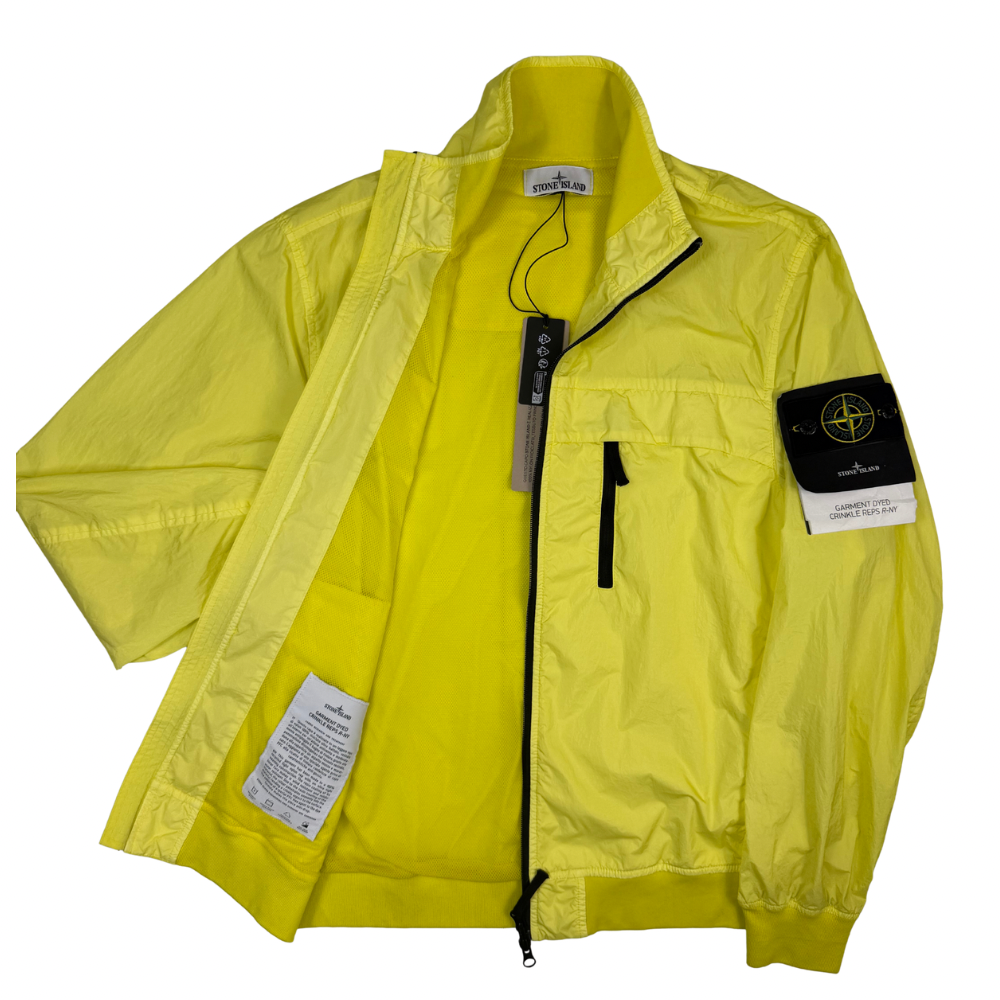 Chaqueta Garment Dyed Crinkle Reps - NY Stone Island Amarillo - talla M