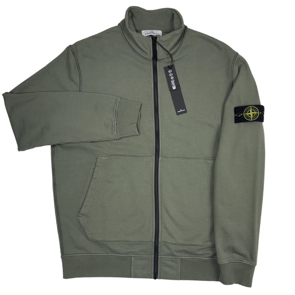 Sudadera con cremallera Stone Island verde - talla 2XL