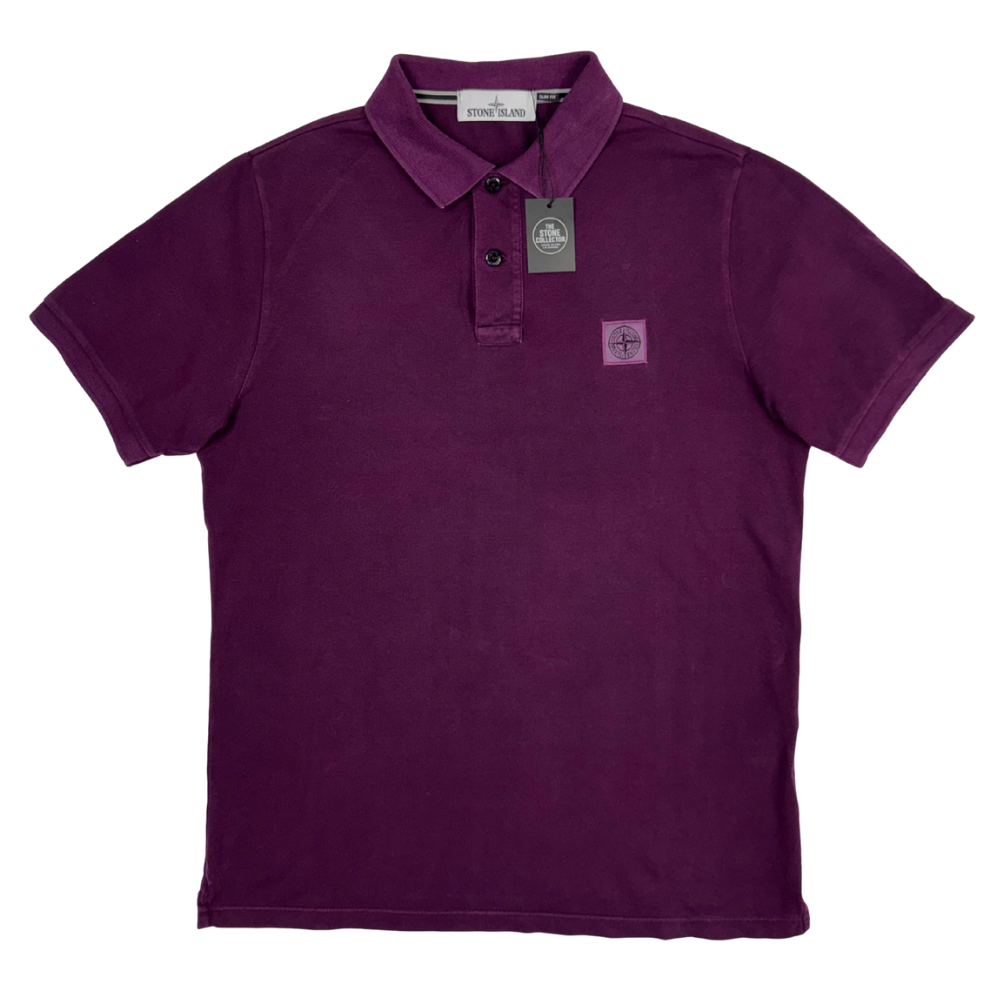 Polo Stone Island Morado manga corta - talla L