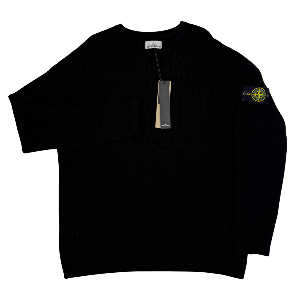 Jersey Stone Island de punto cuello redondo negro - talla 2XL/3XL