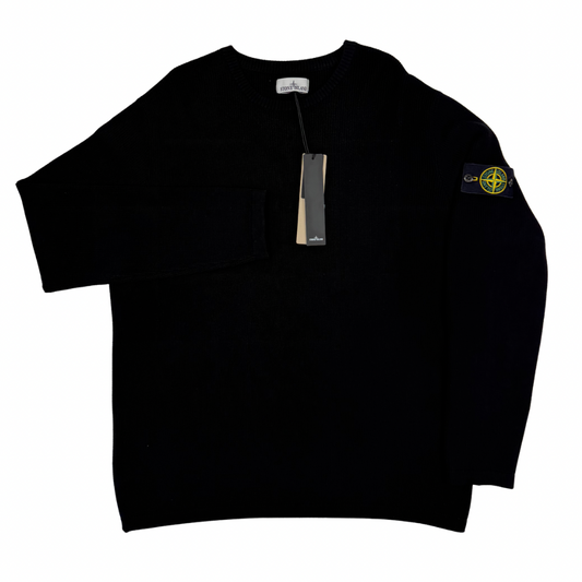 Jersey Stone Island de punto cuello redondo negro - talla 2XL/3XL