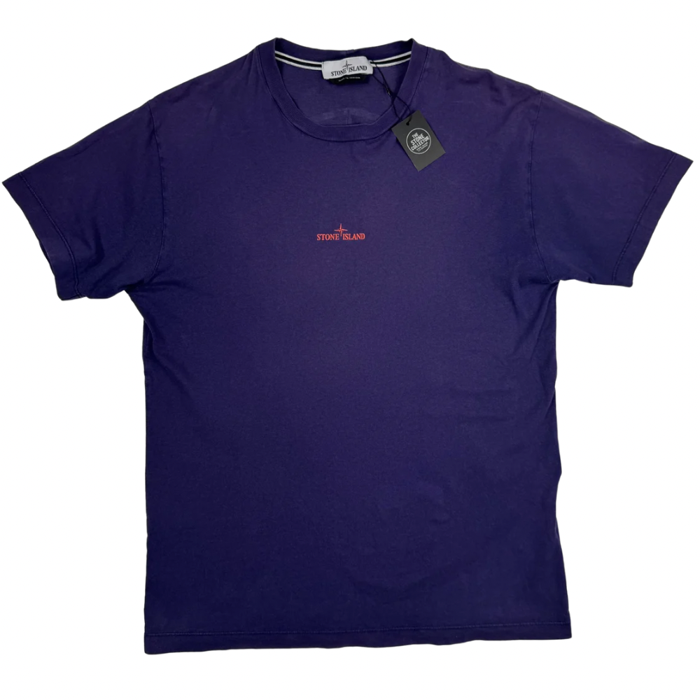 Camiseta Stone Island morada manga corta- talla L