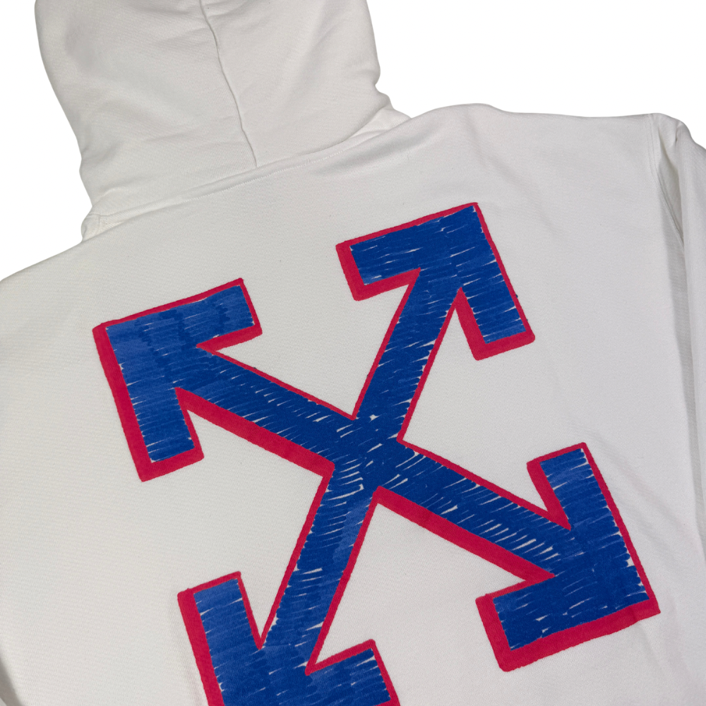 SUDADERA CON CAPUCHA BLANCA OFF WHITE - talla M L