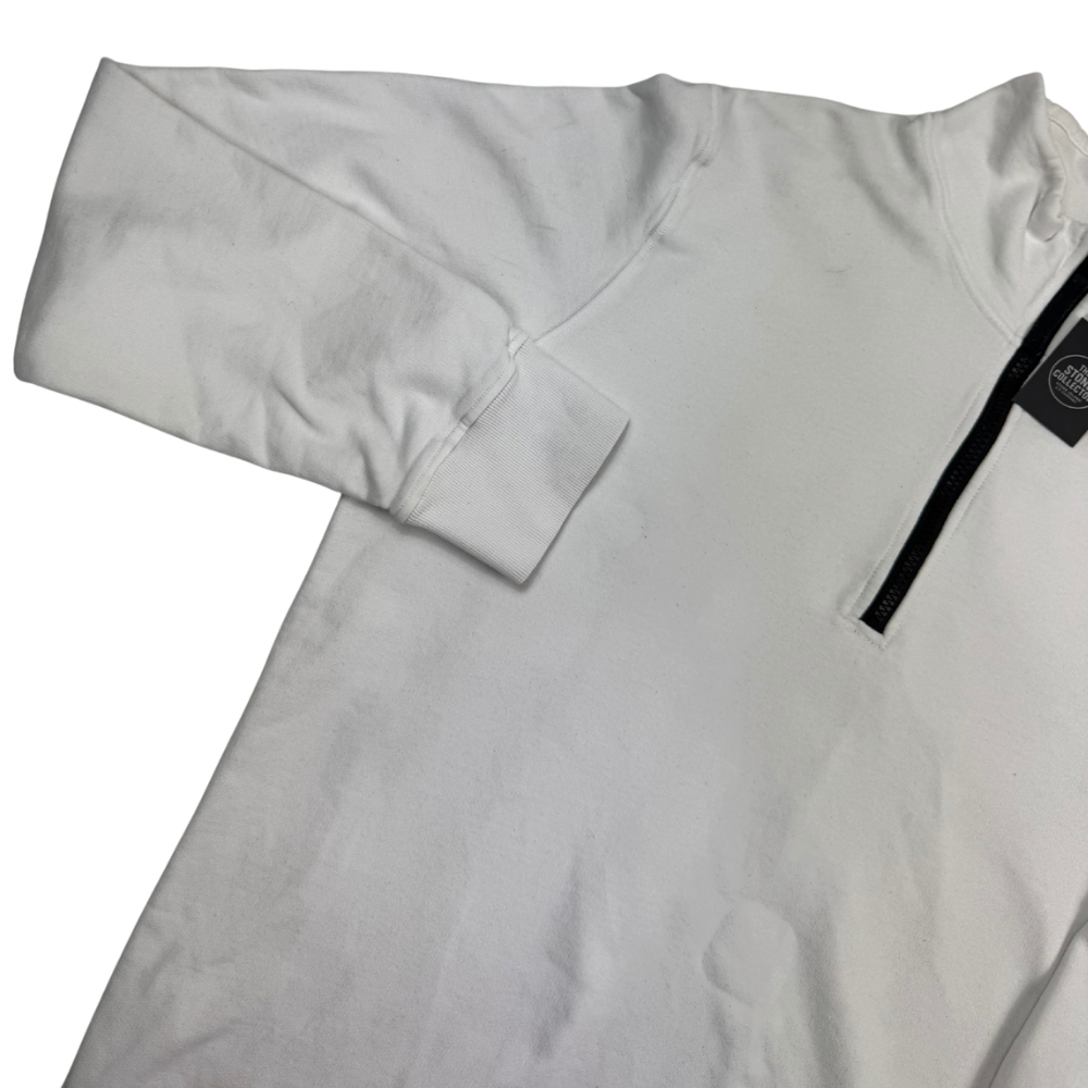 Sudadera Half-Zip Stone Island Blanca - talla L