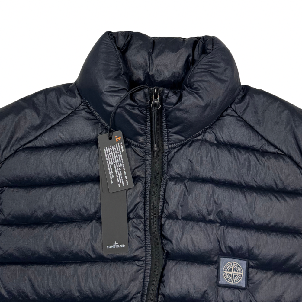 Chaqueta sin mangas Stone Island Loom Woven Chambers R-Nylon Down-TC azul marino - talla XL