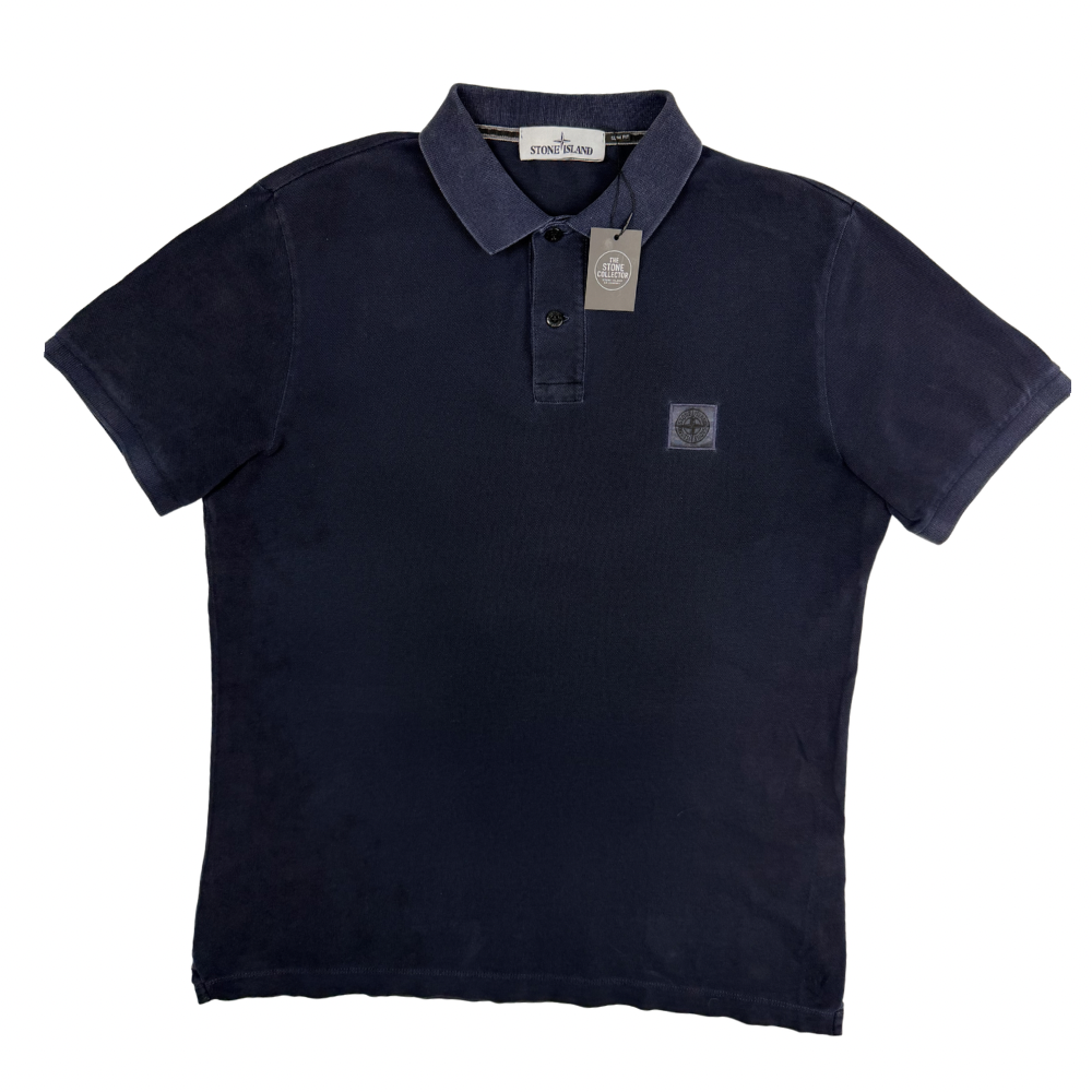 Polo Stone Island Azul Marino manga corta - talla XL