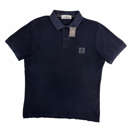 Polo Stone Island Azul Marino manga corta - talla XL