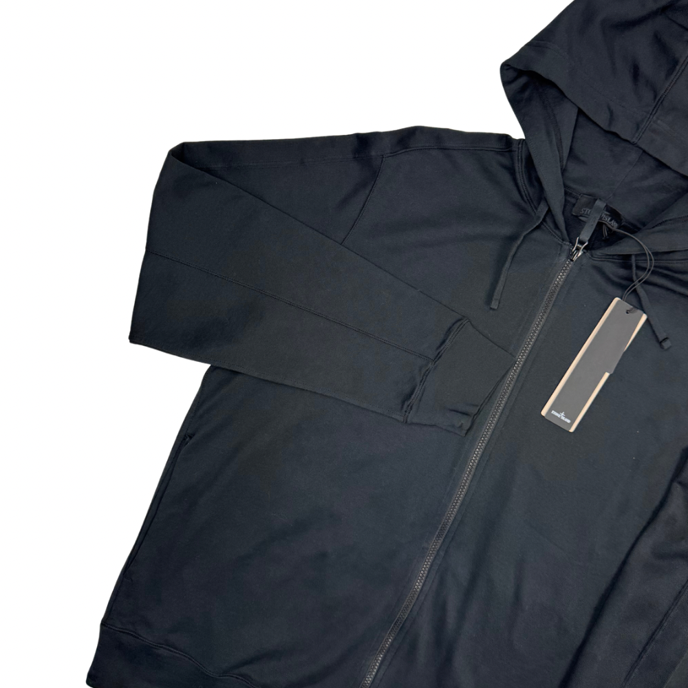 Sudadera Stone Island Ghost con capucha y cremallera negro - talla 2XL