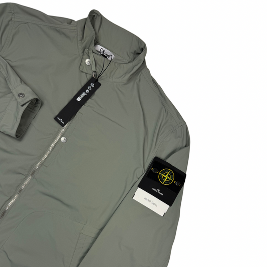Chaqueta Stone Island Micro Twill verde - talla 3XL