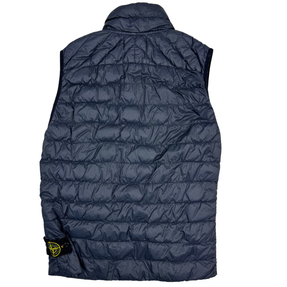 Chaqueta sin mangas Stone Island Garment Dyed Micro Yarn Down azul marino - talla S