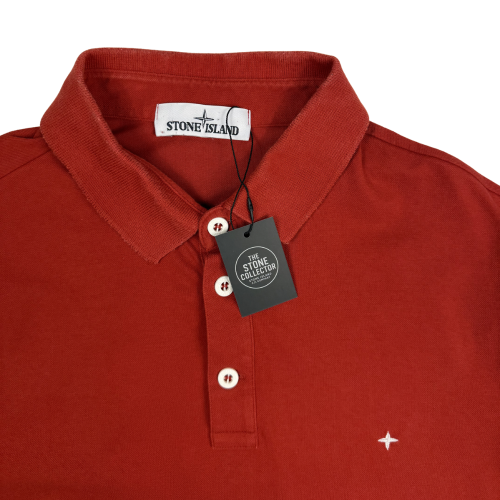 Polo Stone Island Stelina rojo manga corta - talla 2XL