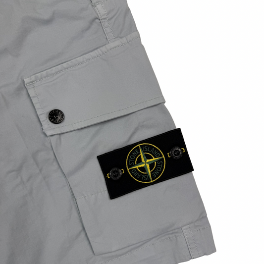 Pantalón Cargo Corto Stone Island Azul Grisáceo- talla W/30