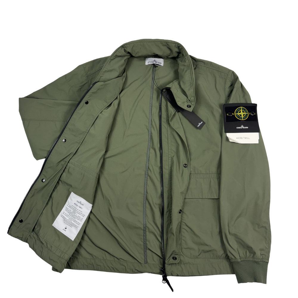 Chaqueta Stone Island Micro Twill verde - talla L/XL