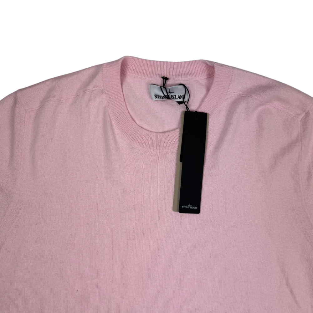 Jersey Stone Island cuello redondo rosa - talla 2XL