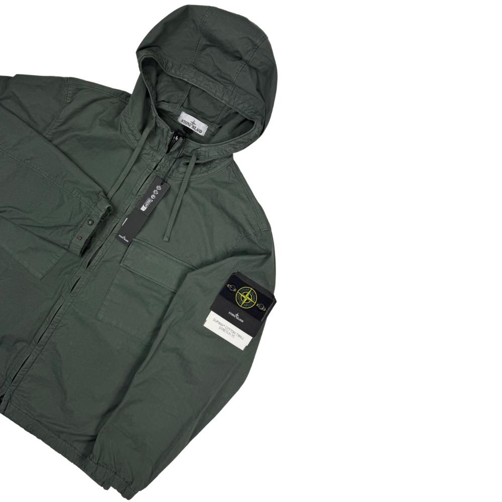 Chaqueta Stone Island Supima Cotton Twill Stretch-TC verde militar - talla L
