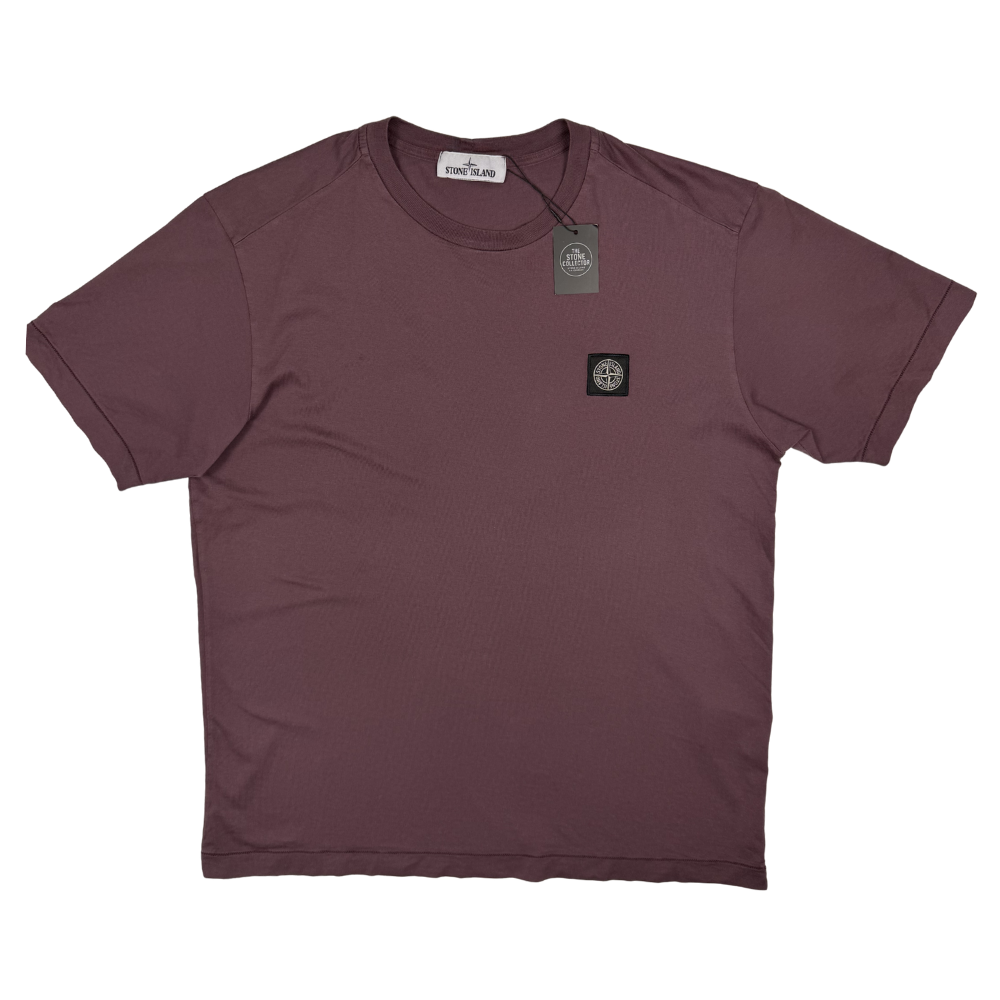 Camiseta Stone Island burdeos manga corta - talla L