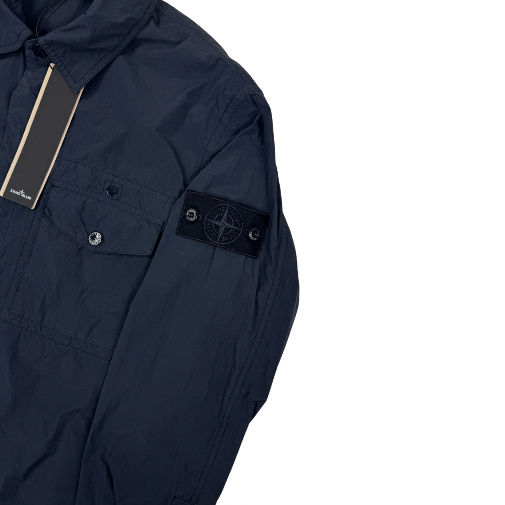 Sobrecamisa Stone Island Ghost con botones azul marino - talla M