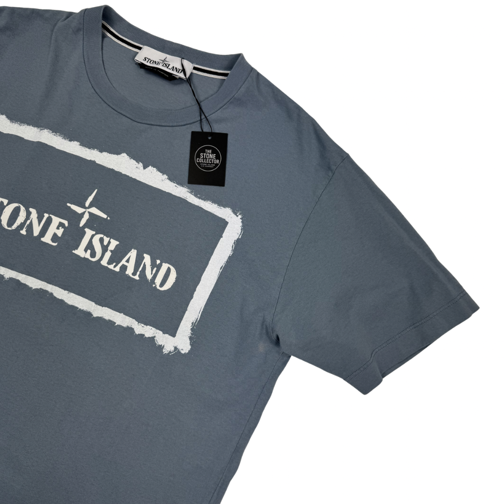 Camiseta Stone Island azul manga corta - talla M
