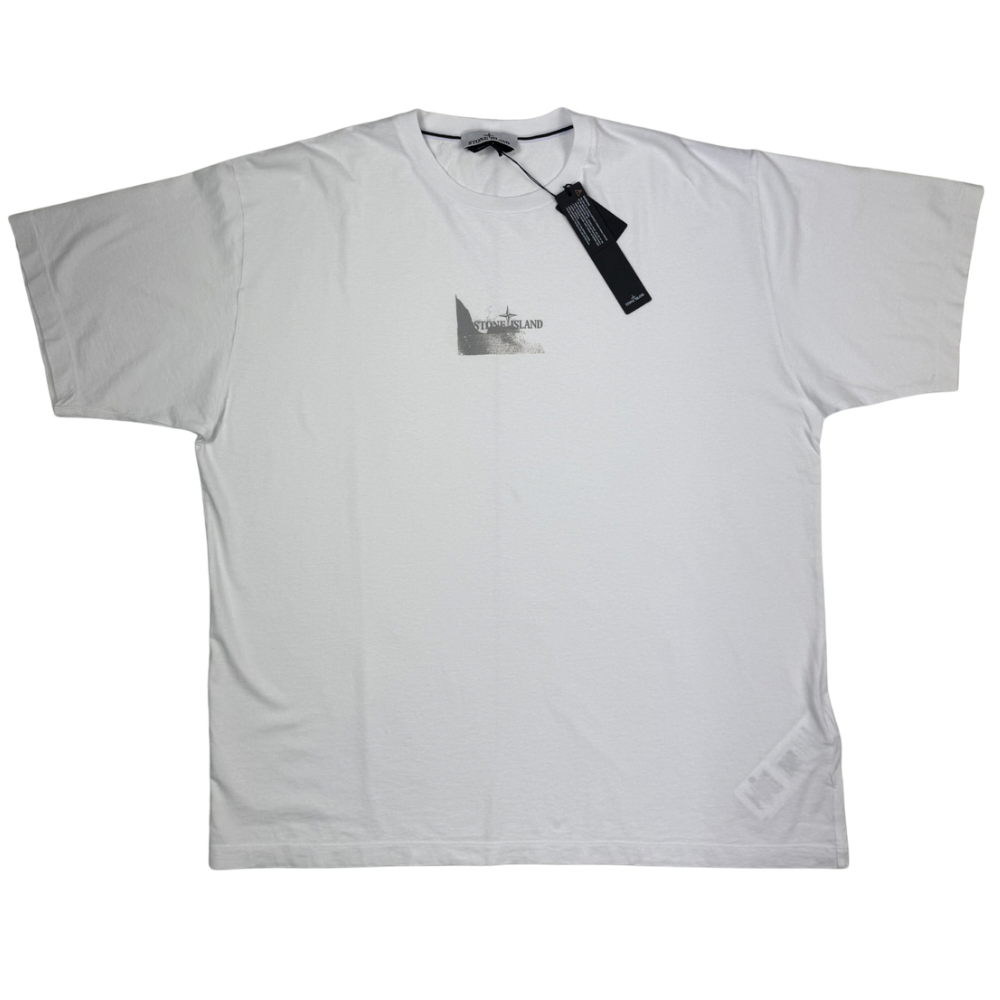 Camiseta Stone Island blanca manga corta - talla 2XL