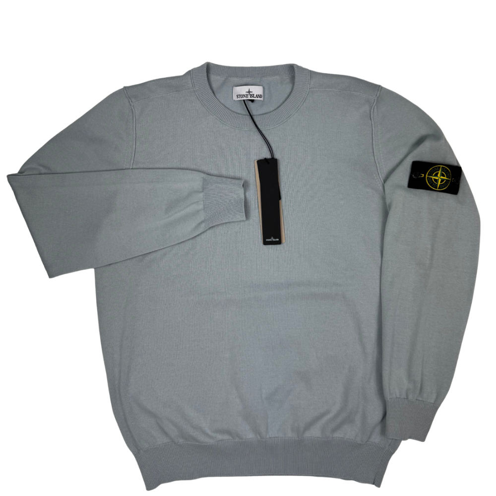 Jersey Stone Island cuello redondo azul hielo - talla XL/2XL