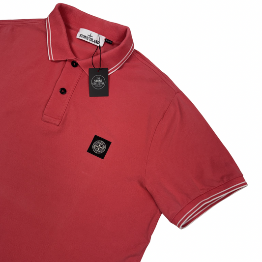 Polo Stone Island Rosa coral Manga corta - talla XL