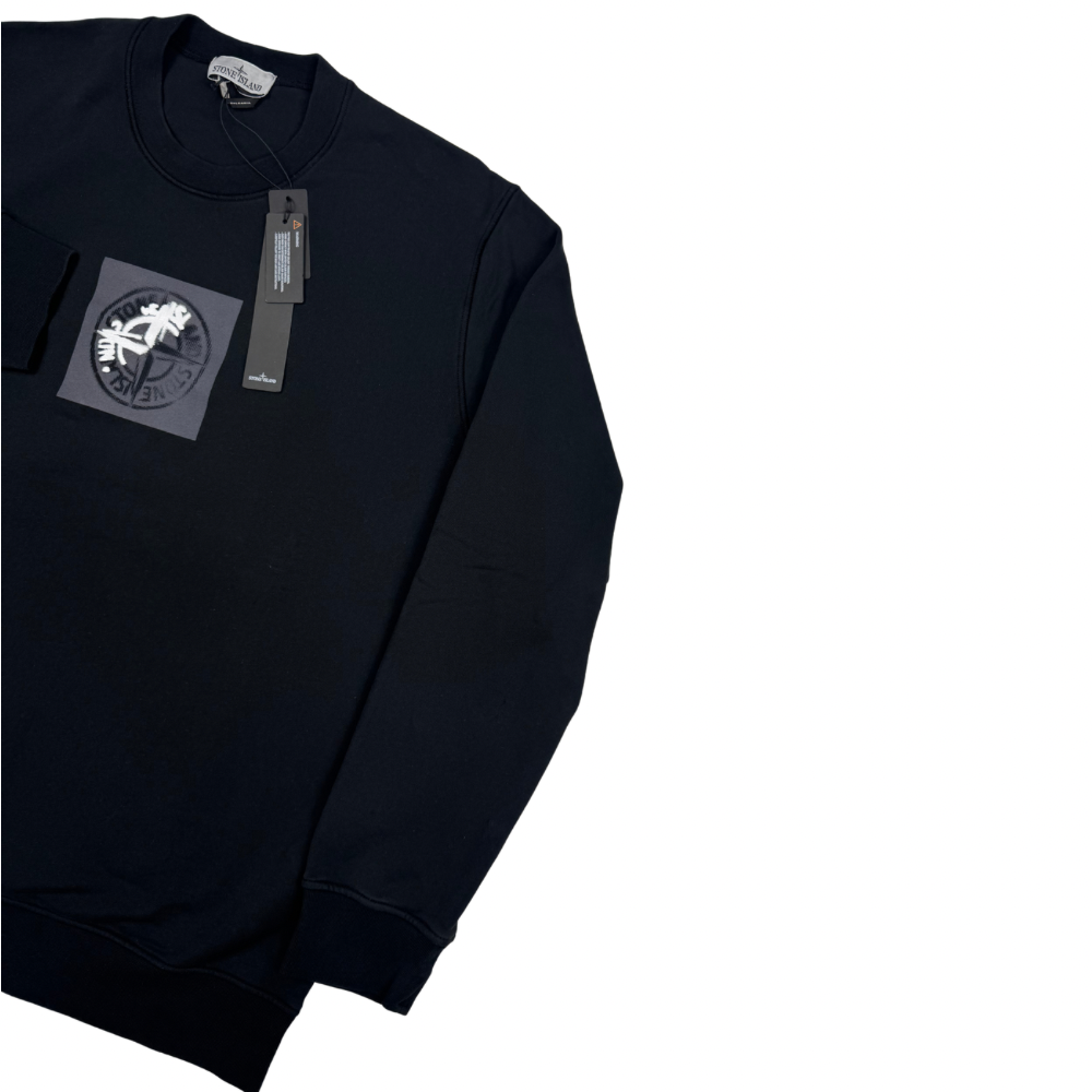 Sudadera cuello redondo Stone Island negra - talla 2XL/3XL