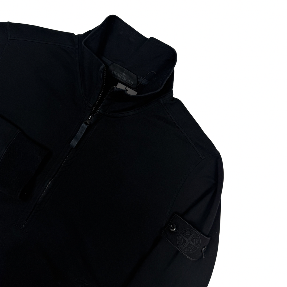 Sudadera Half- Zip Stone Island Ghost negra - talla L