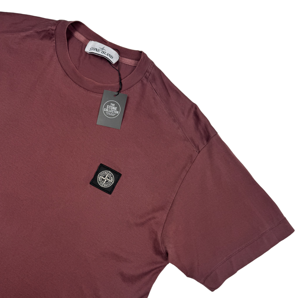 Camiseta Stone Island burdeos manga corta - talla M