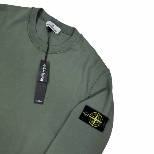 Sudadera cuello redondo Stone Island verde - talla 2XL