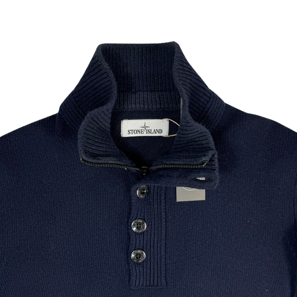 Jersey Half-Zip Stone Island azul marino - talla L