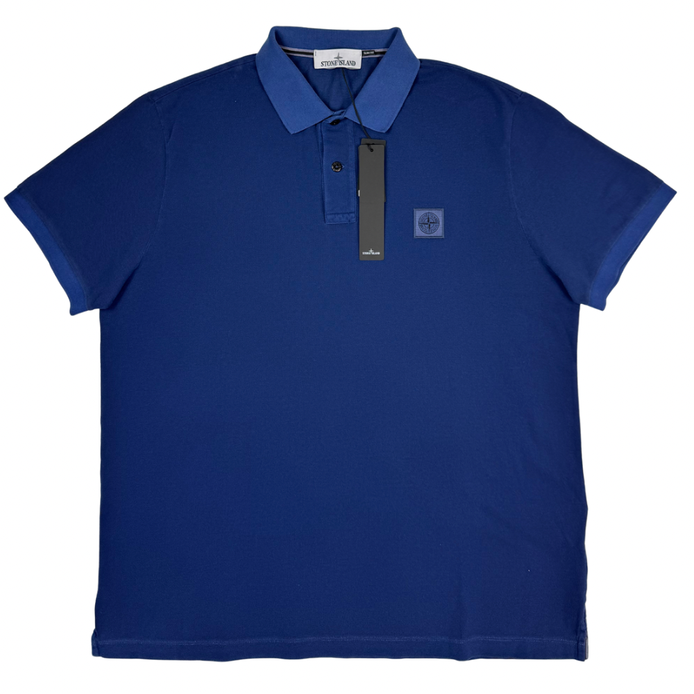 Polo Stone Island manga corta azul marino - talla 2XL