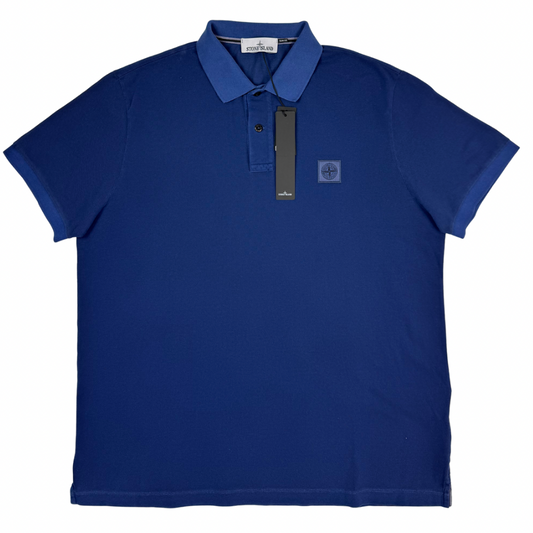 Polo Stone Island manga corta azul marino - talla 2XL