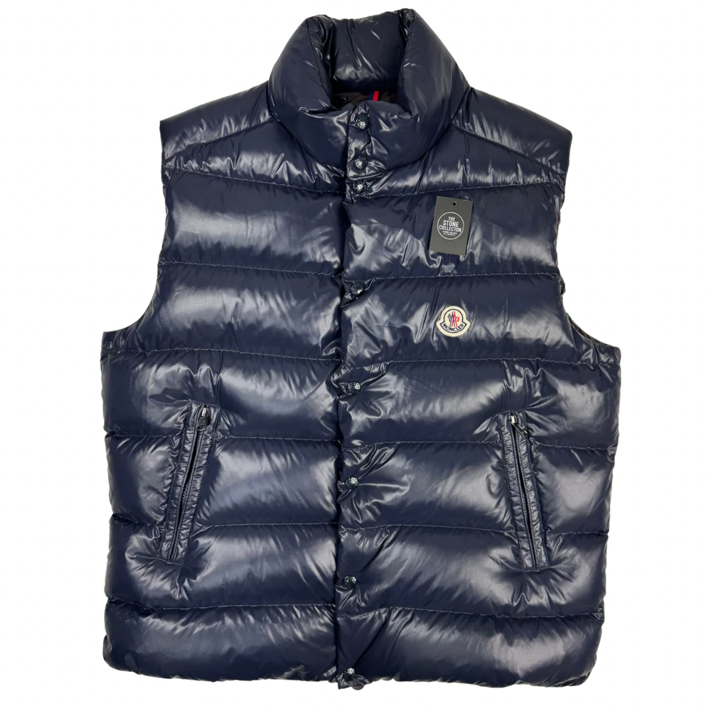 Plumífero sin mangas Moncler Maya azul marino - talla 5 (XL)