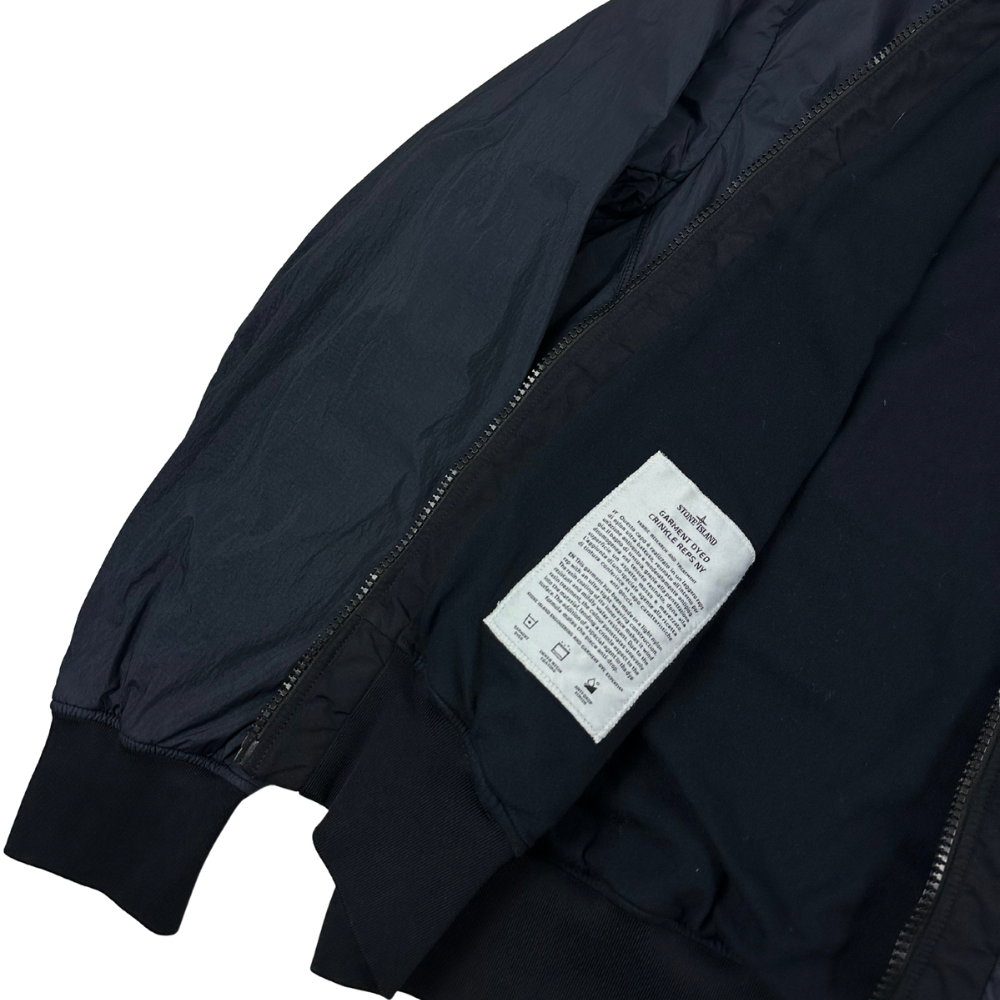 ABRIGO BOMBER GARMENT DYED CRINKLE REPS NY STONE ISLAND - talla XL