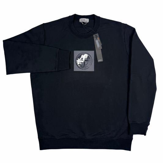 Sudadera cuello redondo Stone Island negra - talla 2XL/3XL