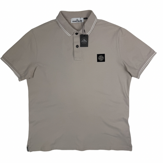 Polo Stone Island Crema manga corta - talla XL