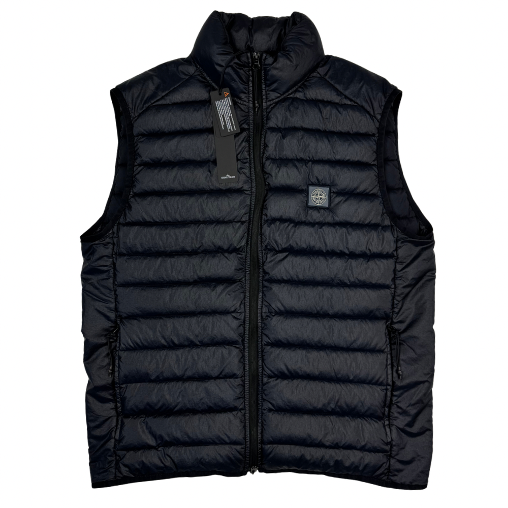 Chaqueta sin mangas Stone Island Loom Woven Chambers R-Nylon Down-TC azul marino - talla XL