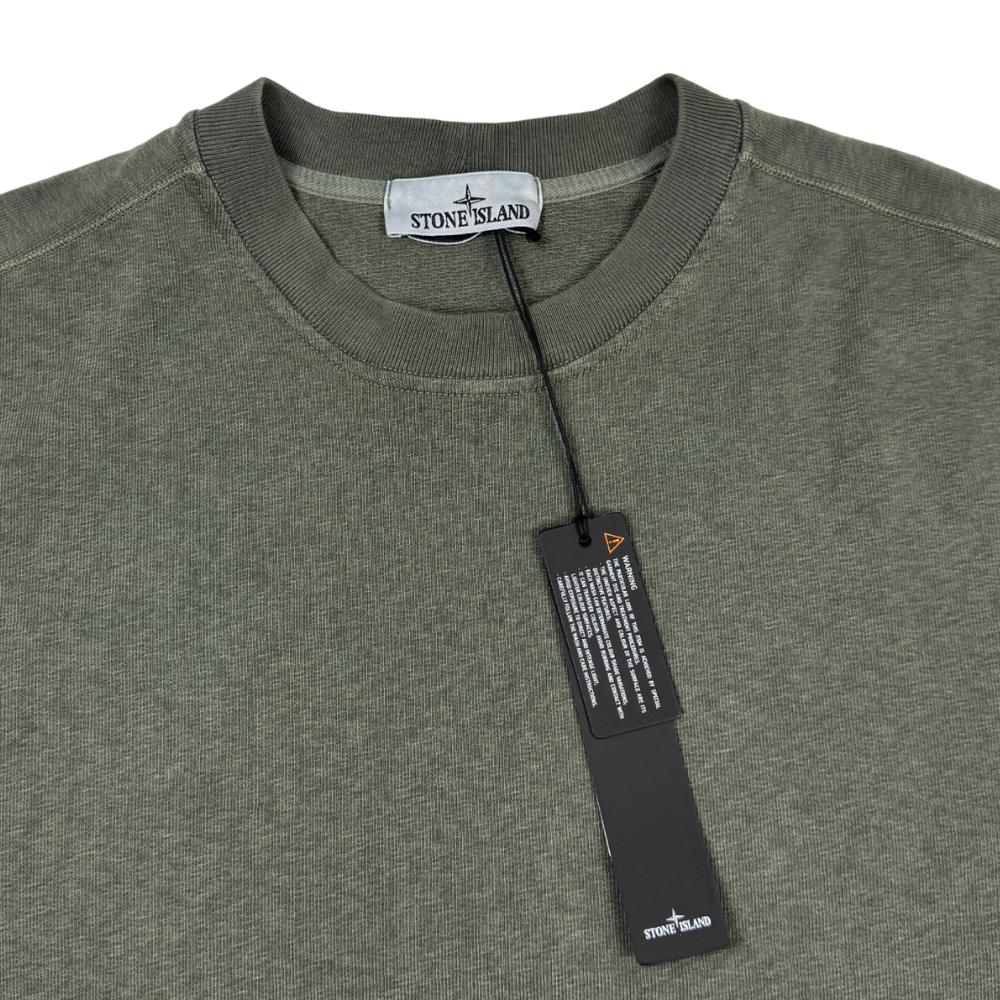 Sudadera cuello redondo Stone Island verde - talla 2XL