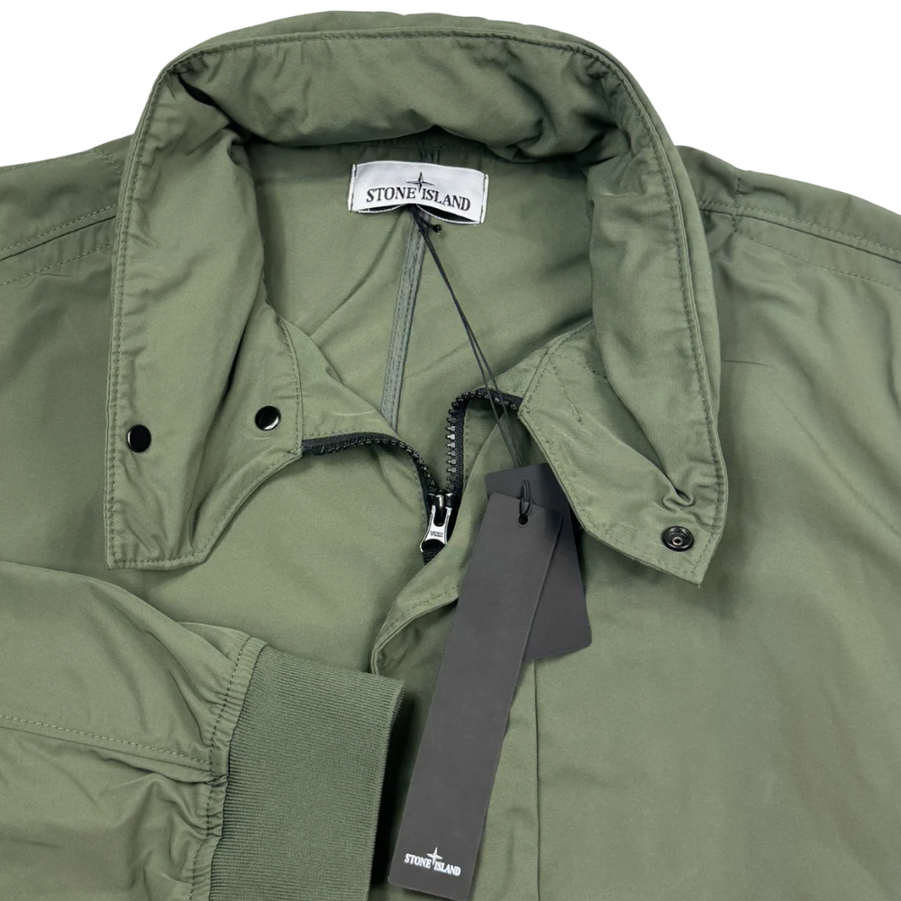Chaqueta Stone Island Micro Twill verde - talla L/XL