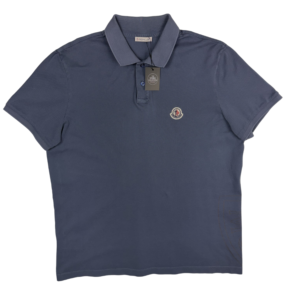 Polo moncler azul manga corta - talla M